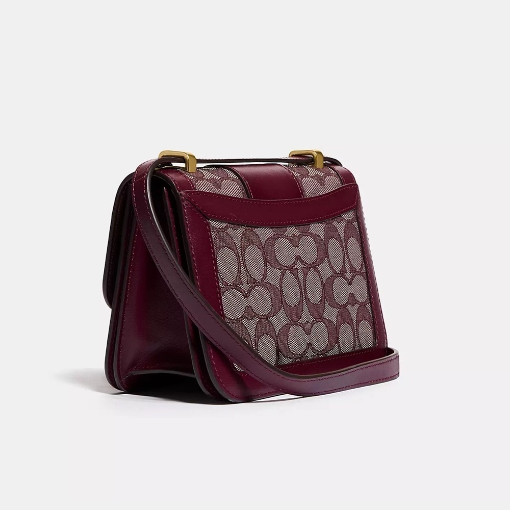 HOLD-NWT Coach Alie Shoulder Bag 18 In Signature Jacquard With Snakeskin Detail - Picture 6 of 13